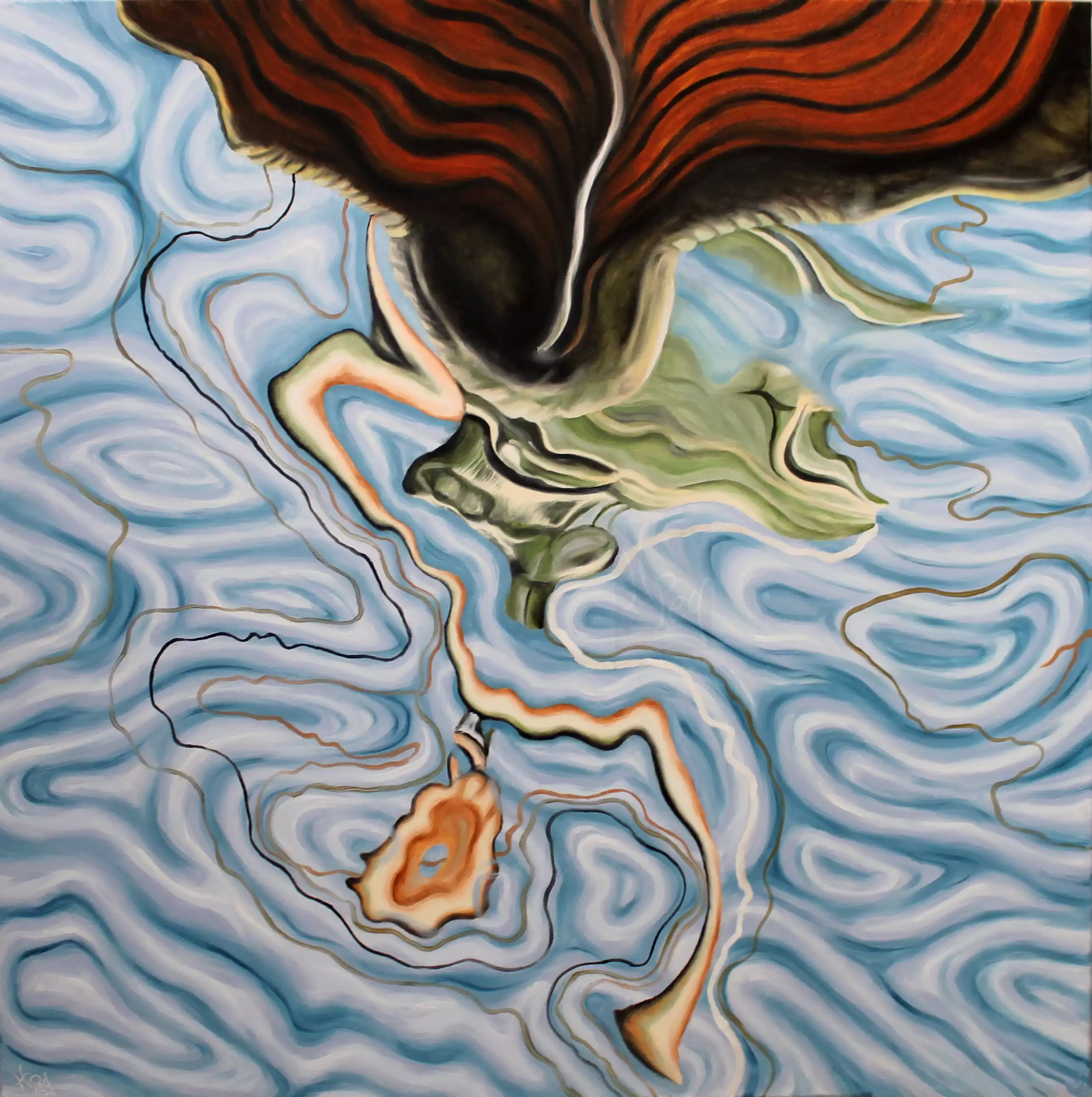Une représentation des reflets de l'eau